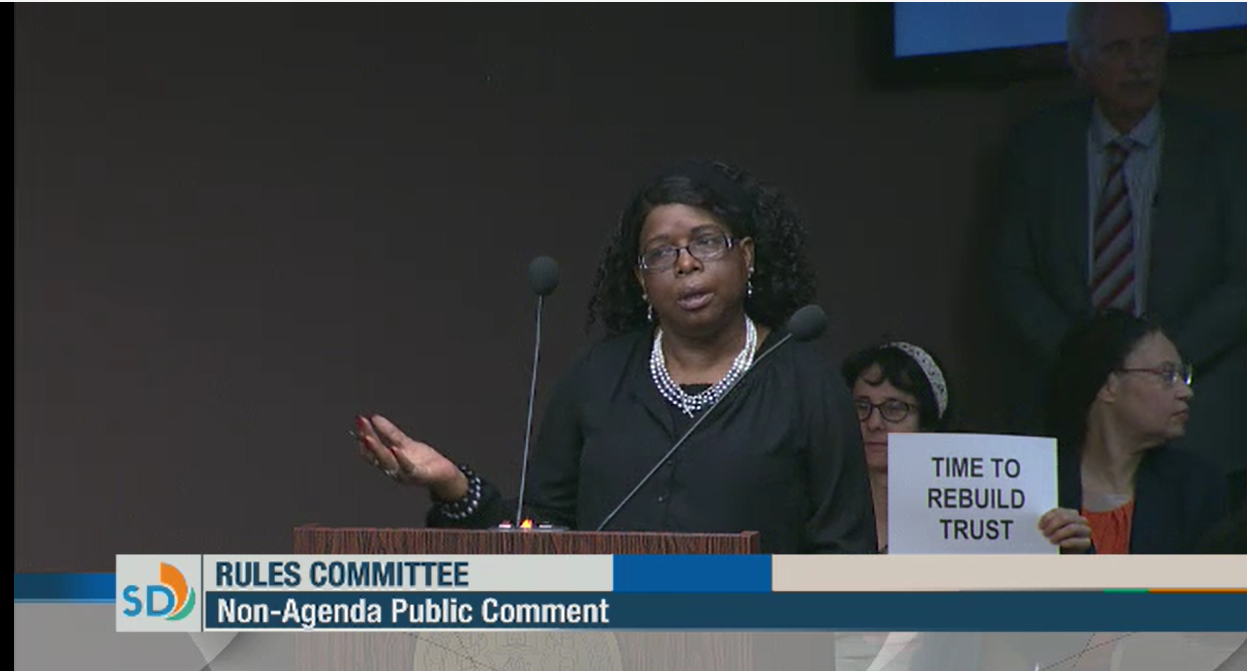 RUN Resident Leader, Speaking Before the San Diego City Council