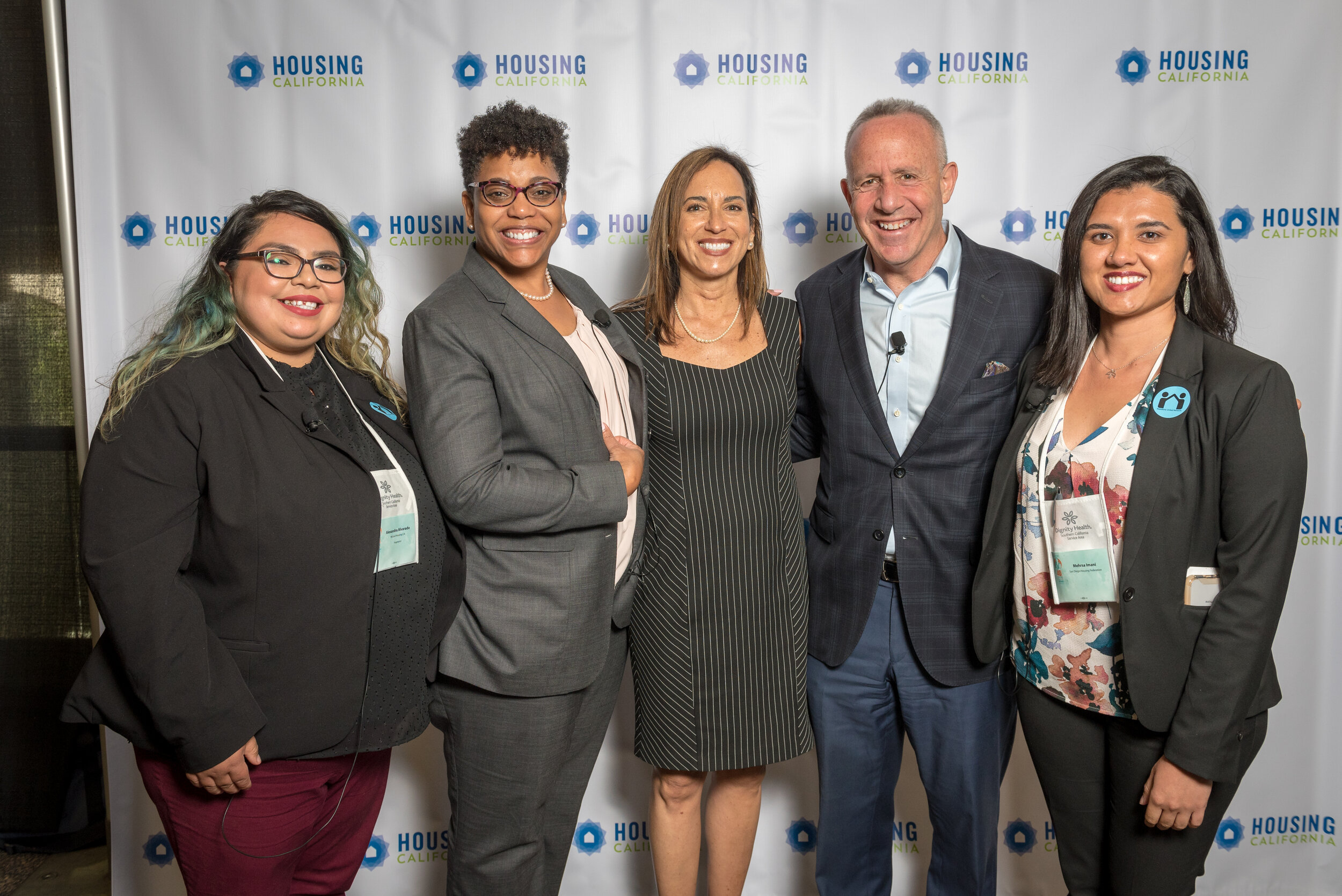 Mehrsa Imani with keynote speakers at Housing California Conference, April 2019.