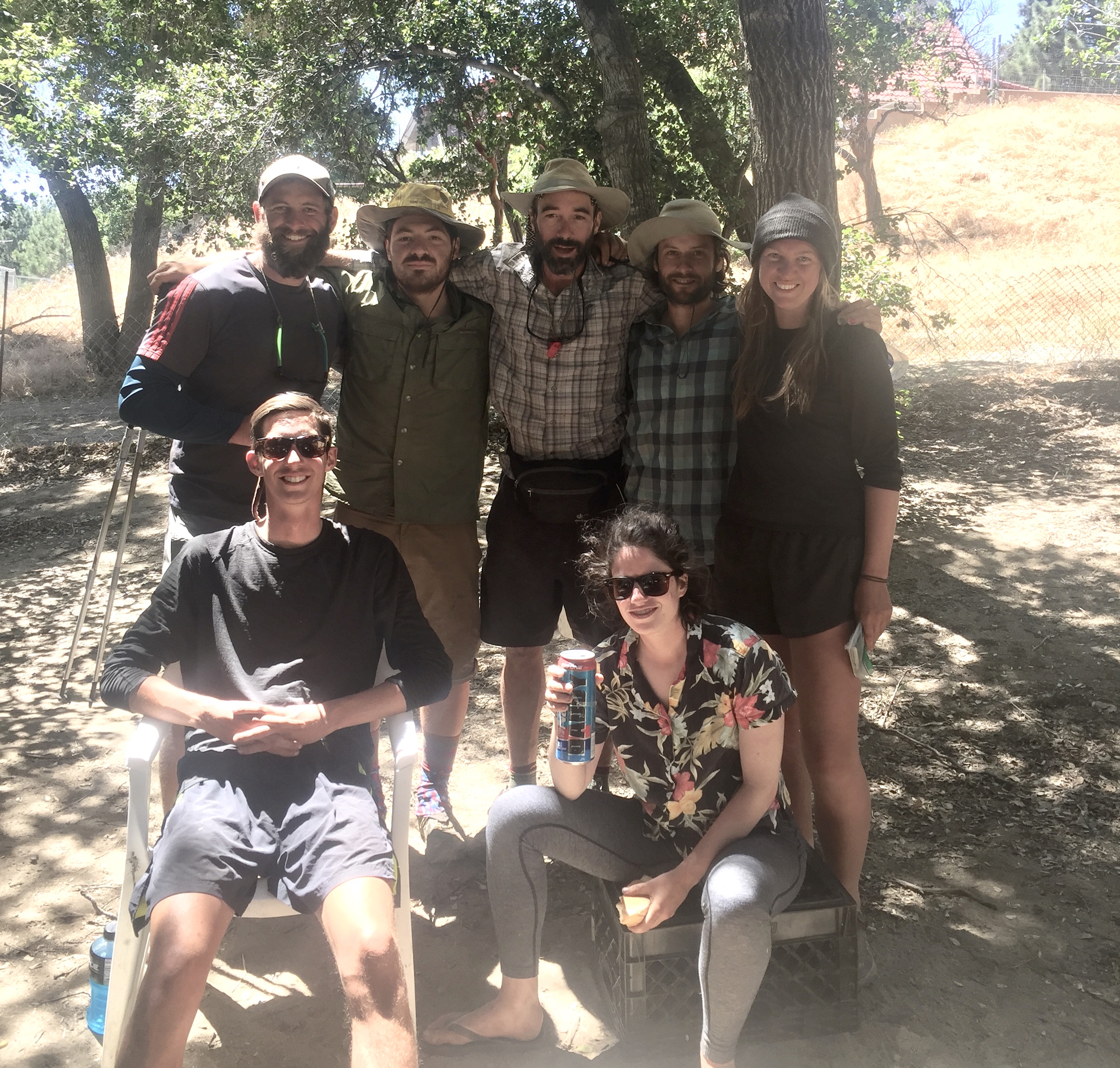 Desert family portrait, missing Brian who's heading back to SF and One 11 who stayed an extra night at Agua Dulce