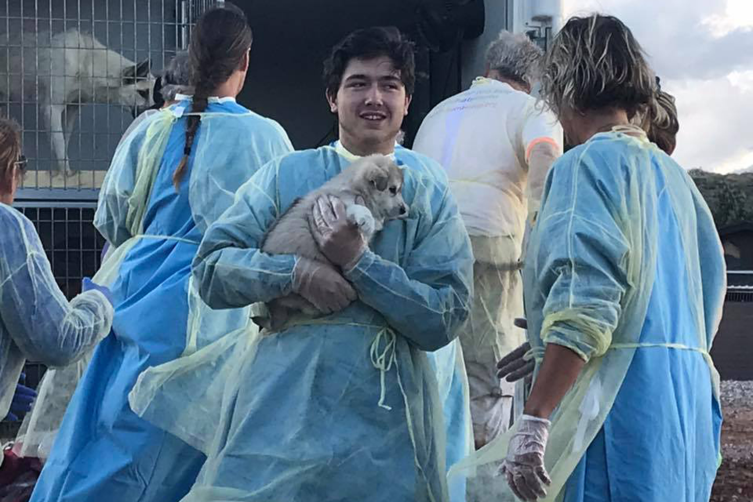 Unloading the pups in AZ