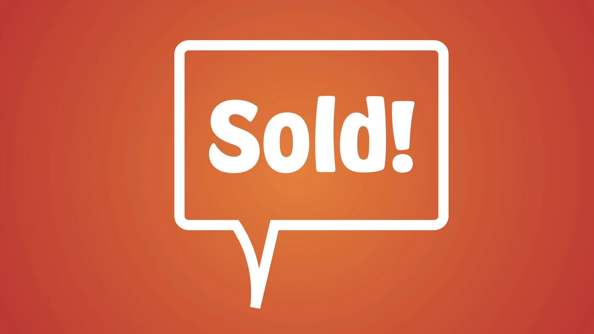 Graphic promoting the blog post "How to sell ideas" - featuring a talk bubble with the word "Sold!"