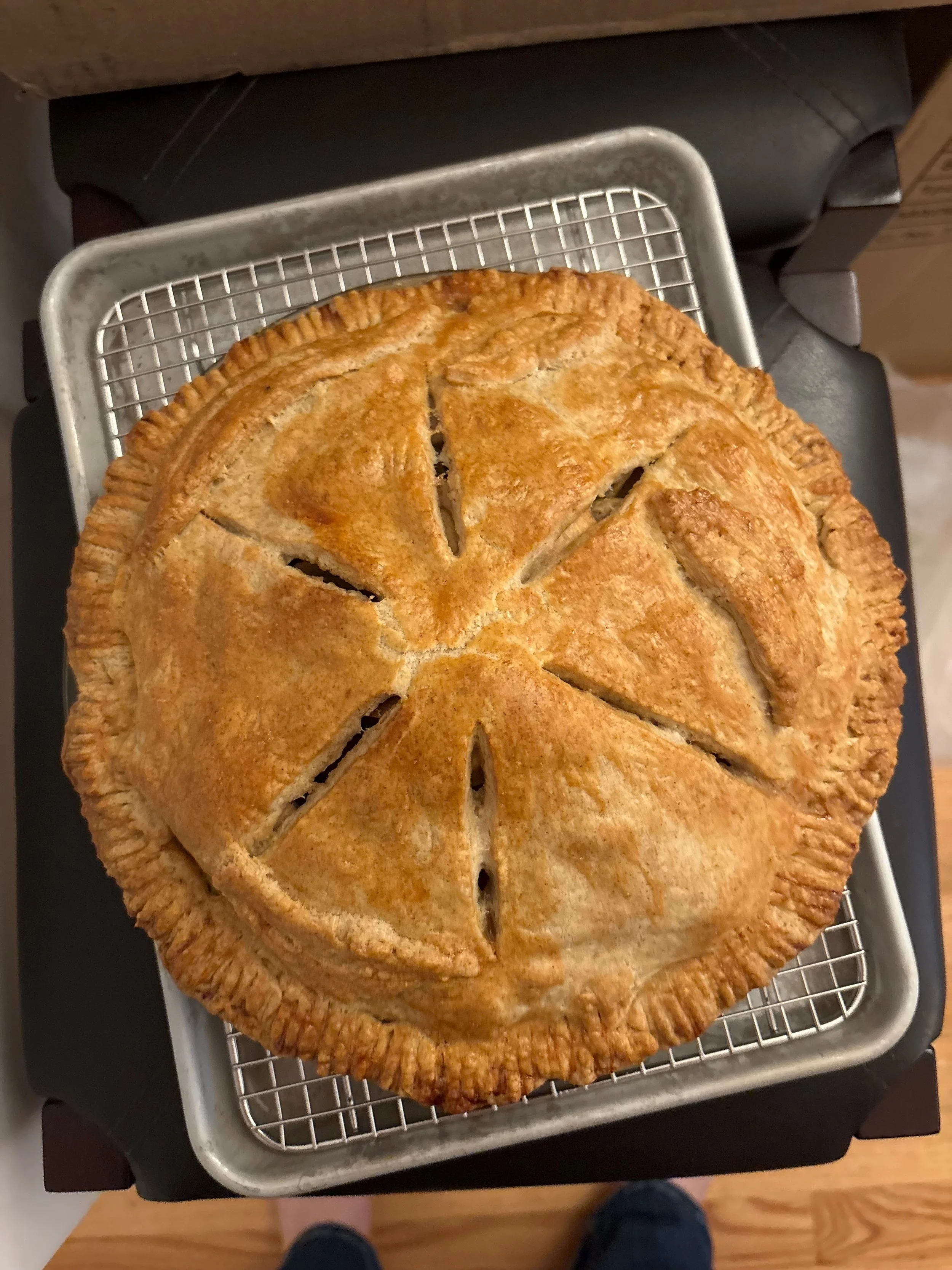Homemade apple pie for Thanksgiving