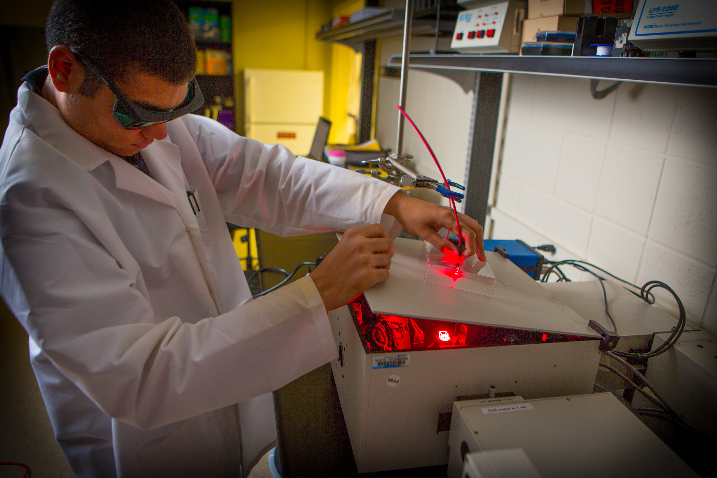  Portrait of Jonathan Lovell, Assistant Professor of Biomedical Engineering in Bonner Hall 