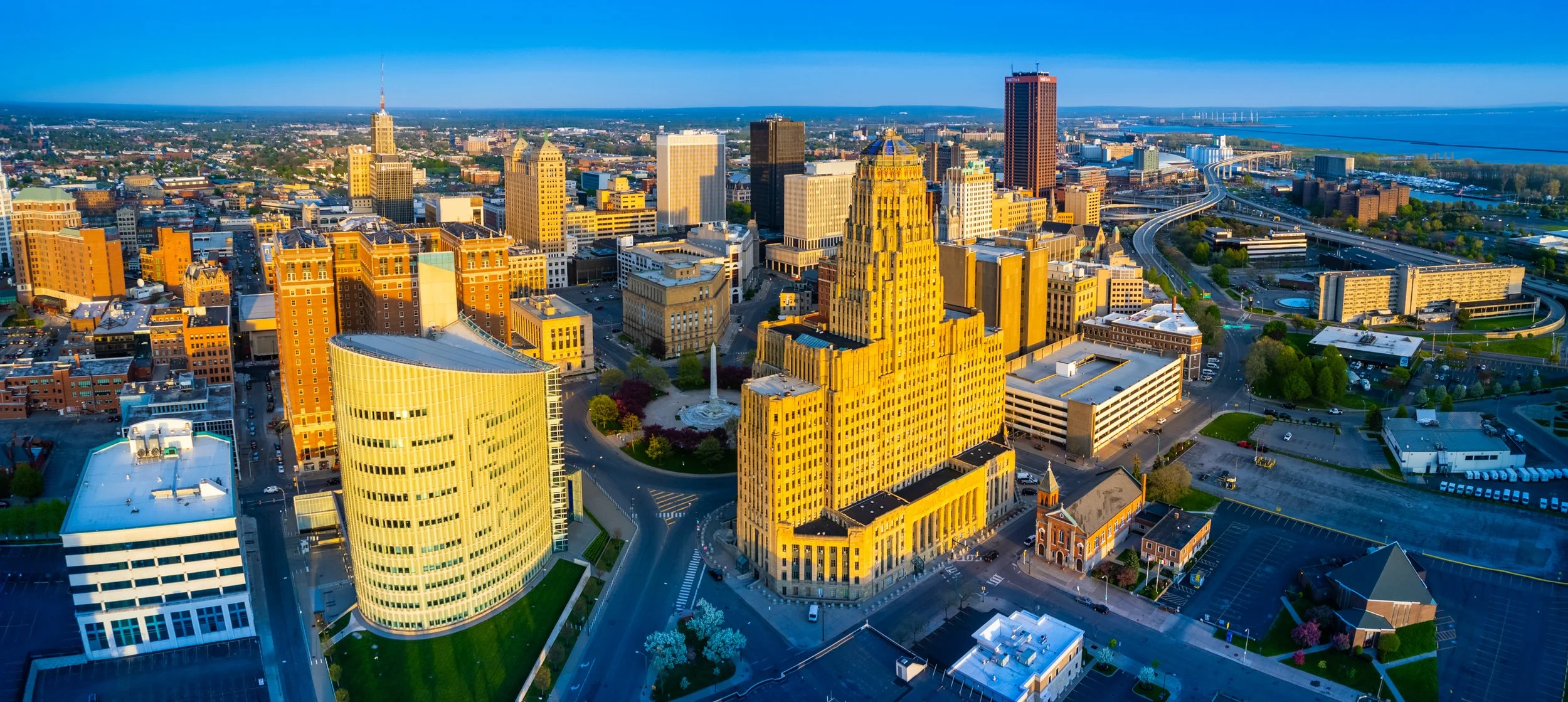  Aerial Buffalo City Hall 