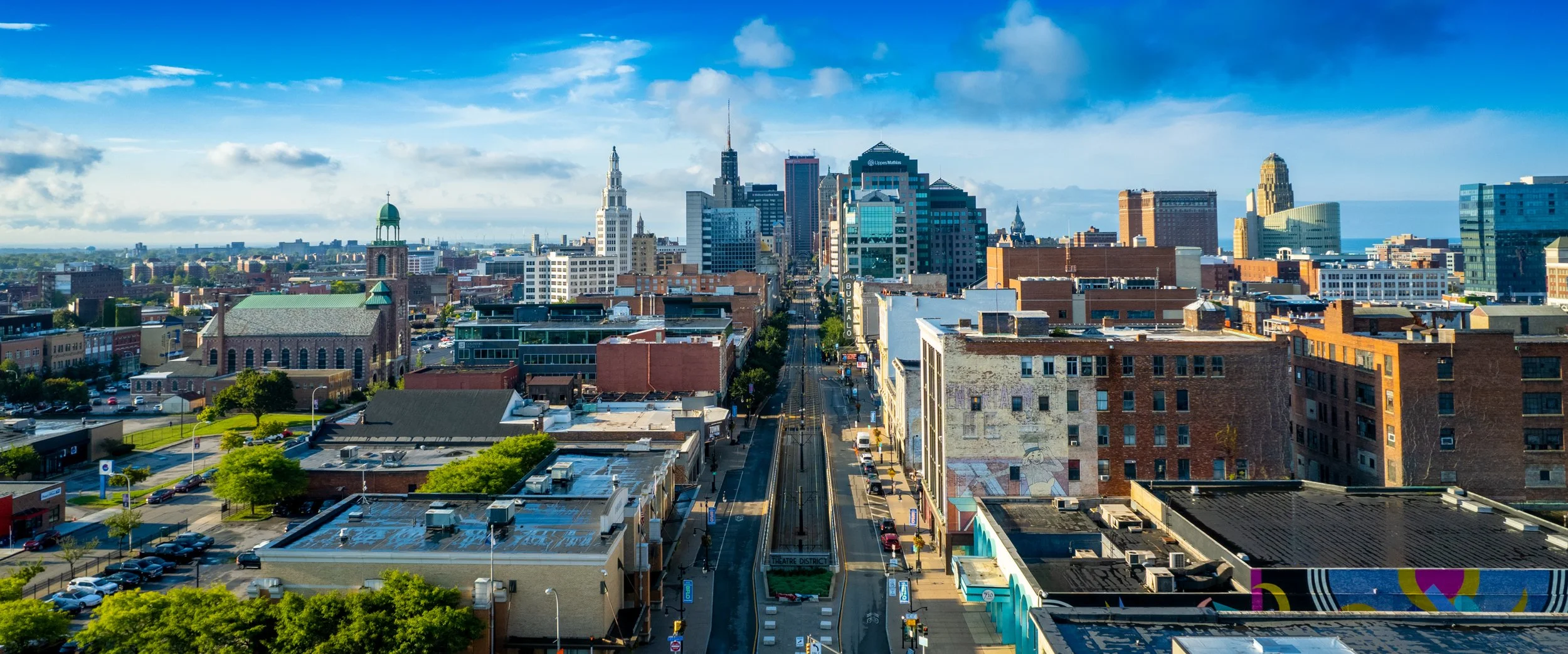 Aerial image of downtown Buffalo 