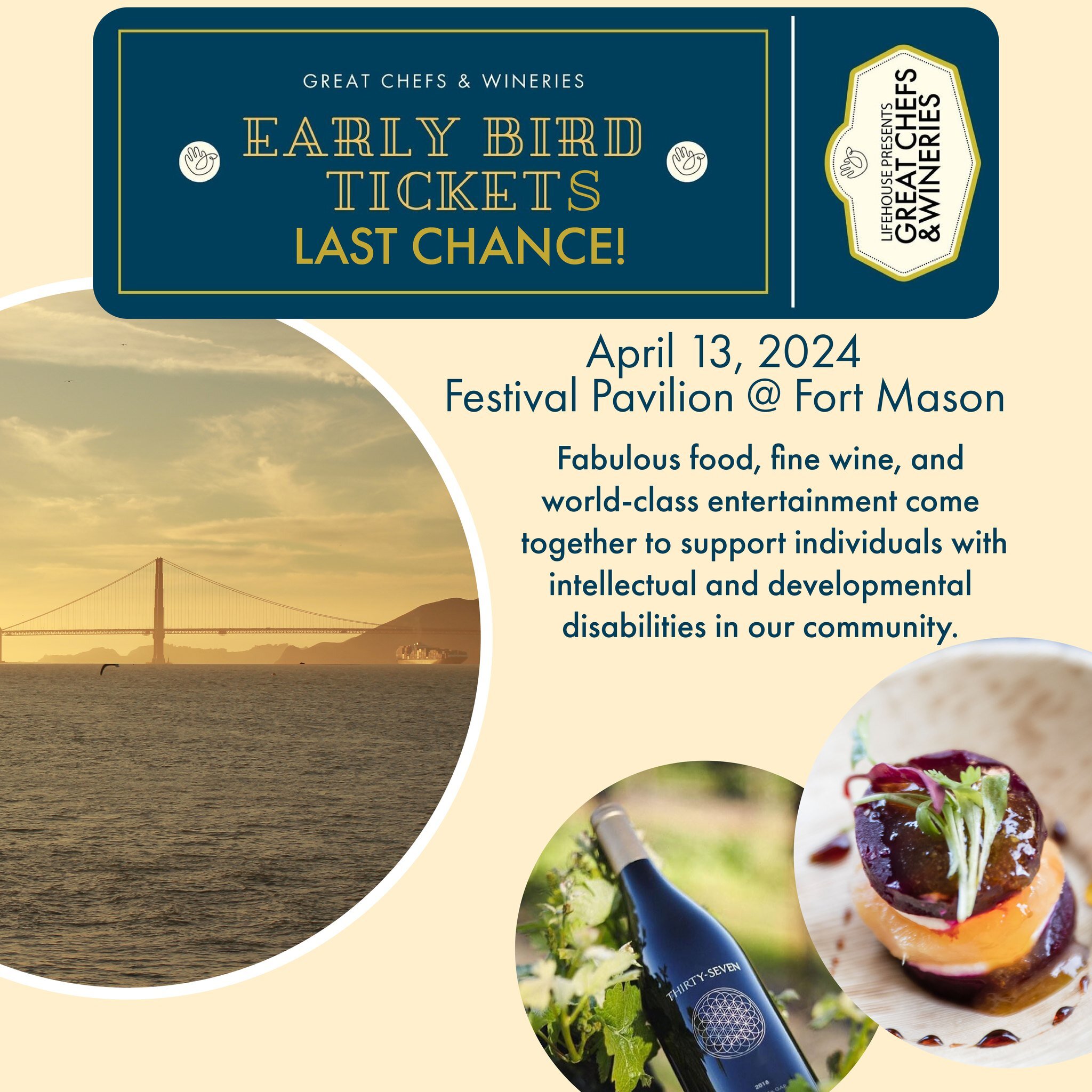 Don't miss your chance to purchase Early Bird Tickets for Great Chefs &amp; Wineries! 
Reserve your tickets via #linkinbio👆 

#gcw2024 
#greatchefsandwineries 
#marinbusiness 
#sfbayarea 
#localbusiness 
#northerncalifornia 
#marin 
#marincounty