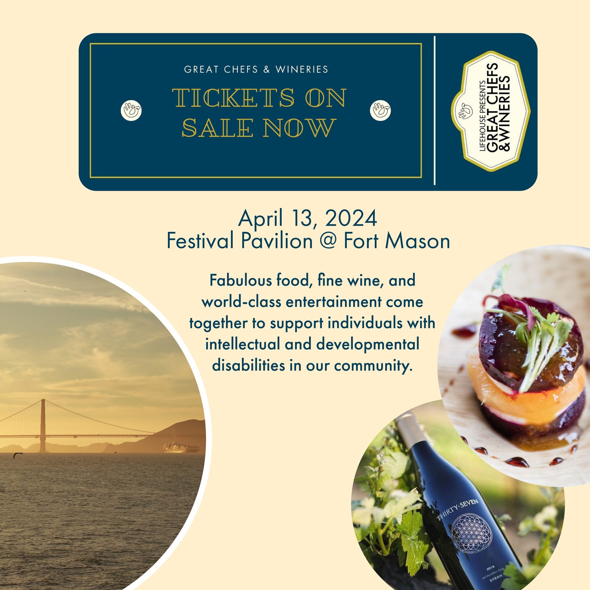 This year we celebrate 70 years of outstanding service to our community. We hope that you will join us at Great Chefs &amp; Wineries on Saturday, April 13, 2024 from 5:30 PM &ndash; 11:00 PM at the Festival Pavilion at Fort Mason in San Francisco to 