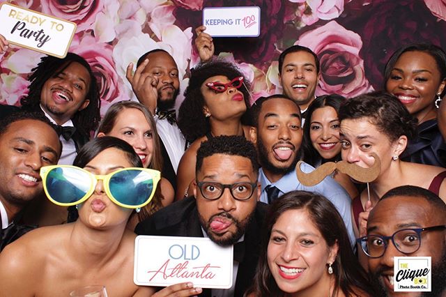 One of the most frequently asked questions I get is, &ldquo;How many people can fit in your photo booth?&rdquo;
.
Answer: *in my best @21savage voice, A Lot!
.
.
We loved being a part of the wedding celebration of @rockinrobinb &amp; @cecilnottheseas