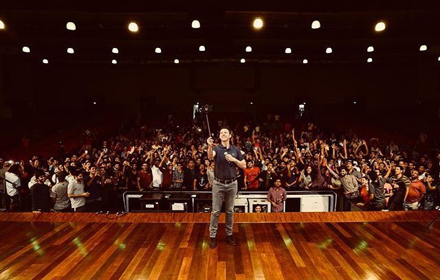 An overwhelming response this morning at Indian Institute of Technology Bombay @sjmsom 
Chatting about Hearing health, Cricket and anything else that the students wanted to find out! Great to interview the @cochlearindia recipients too 💛
#selfie #he