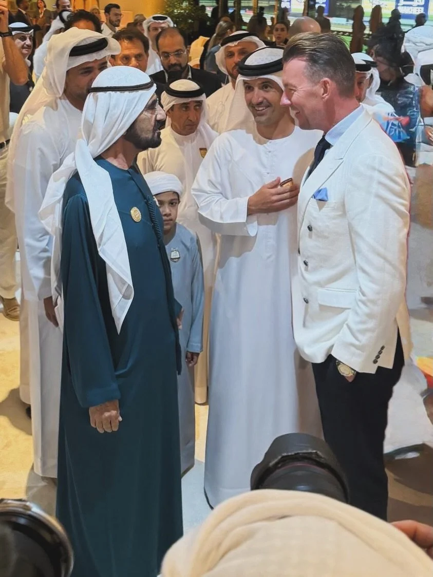 What a night to remember at the Dubai World Cup. Deeply honoured to have met His Highness Sheikh Mohammed bin Rashid Al Maktoum. Thank you to His Excellency Helal Saeed Almarri, His Excellency Issam Kazim and the team at Dubai Economy and Tourism for