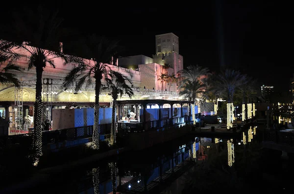 PHOTO BY NEILSON BARNARD/GETTY IMAGES FOR DIFFA view of Madinat Jumeirah on the opening night of the 14th Dubai International Film Festival