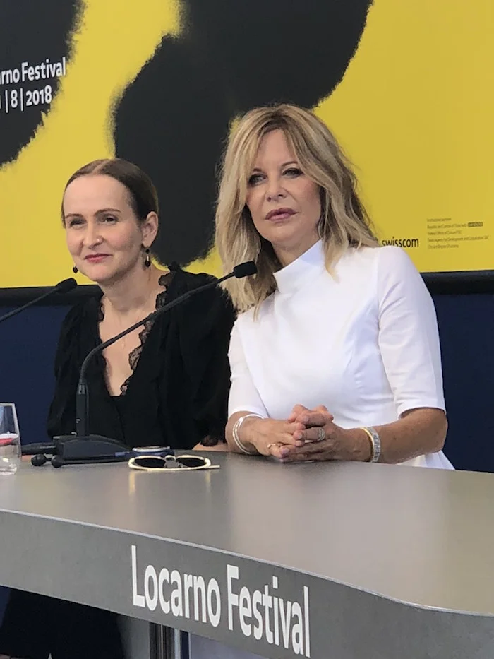 With Meg Ryan, at this year's Locarno Festival, photo by Lukas Osiecki