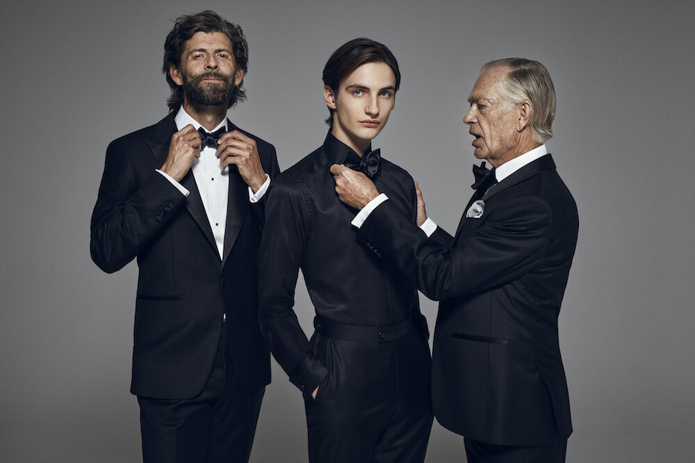 Three generations wear Eton tuxedo shirts perfectly! Photo courtesy of Eton