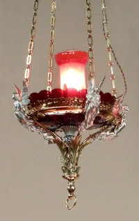 Cleaned sanctuary lamp at St Paul’s