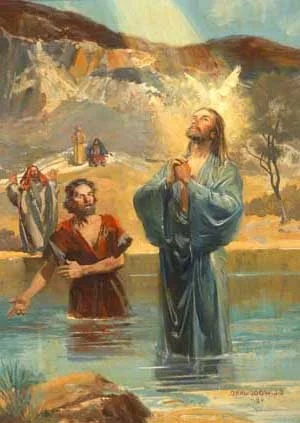Jesus was baptised by John