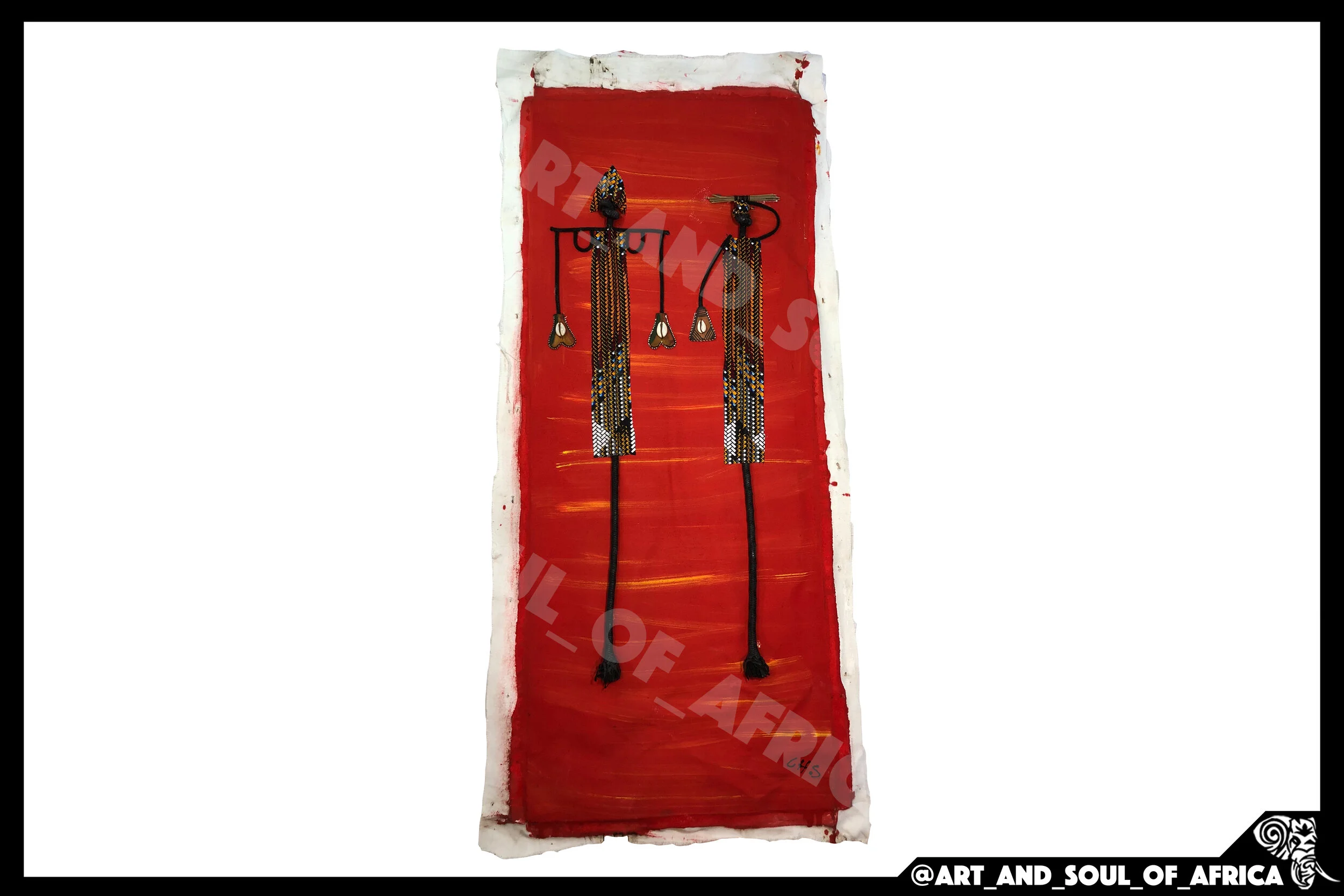 Cheikhe's Minimalist Collection 4 (Red) - 40x100cm