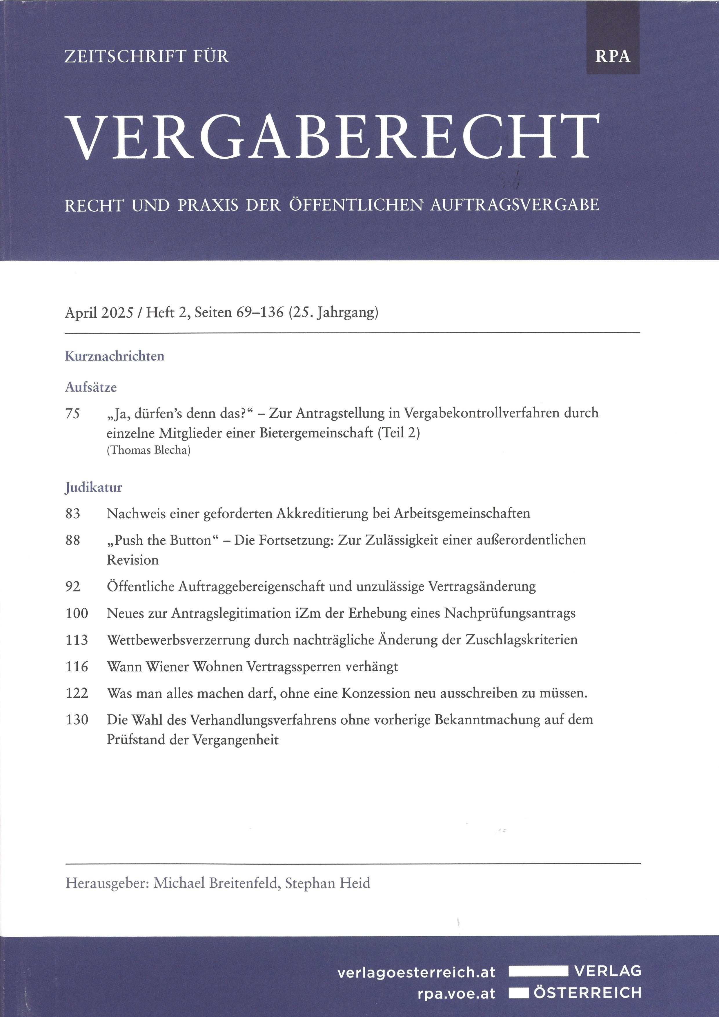 Wettbewerbsverzerrung durch nachträgliche Änderung der Zuschlagskriterien