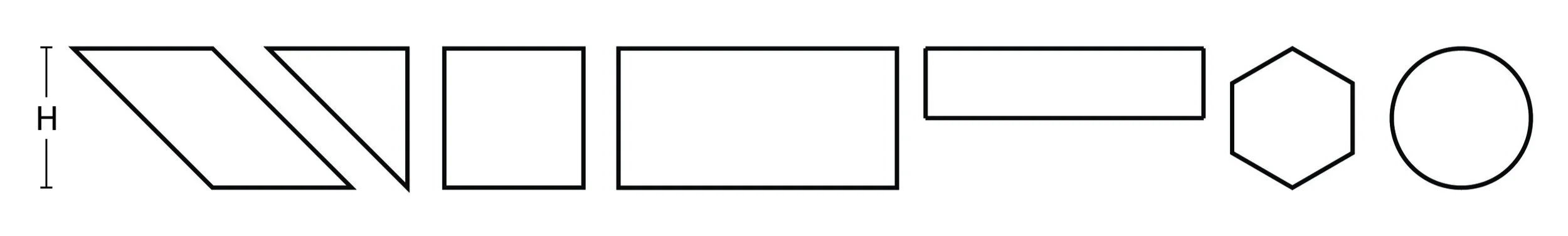 They come in 2 sizes: H = 29 cm and H 59 cm.