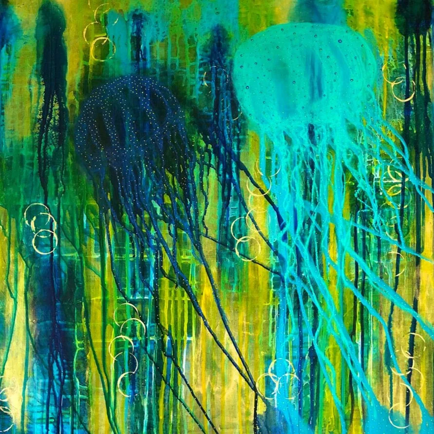 Blue Jellyfish (24x24)