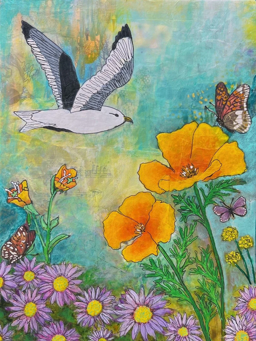 Coastal Poppies (9x12)