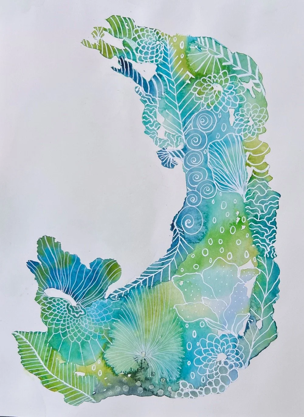 Floral Tides (9x12)