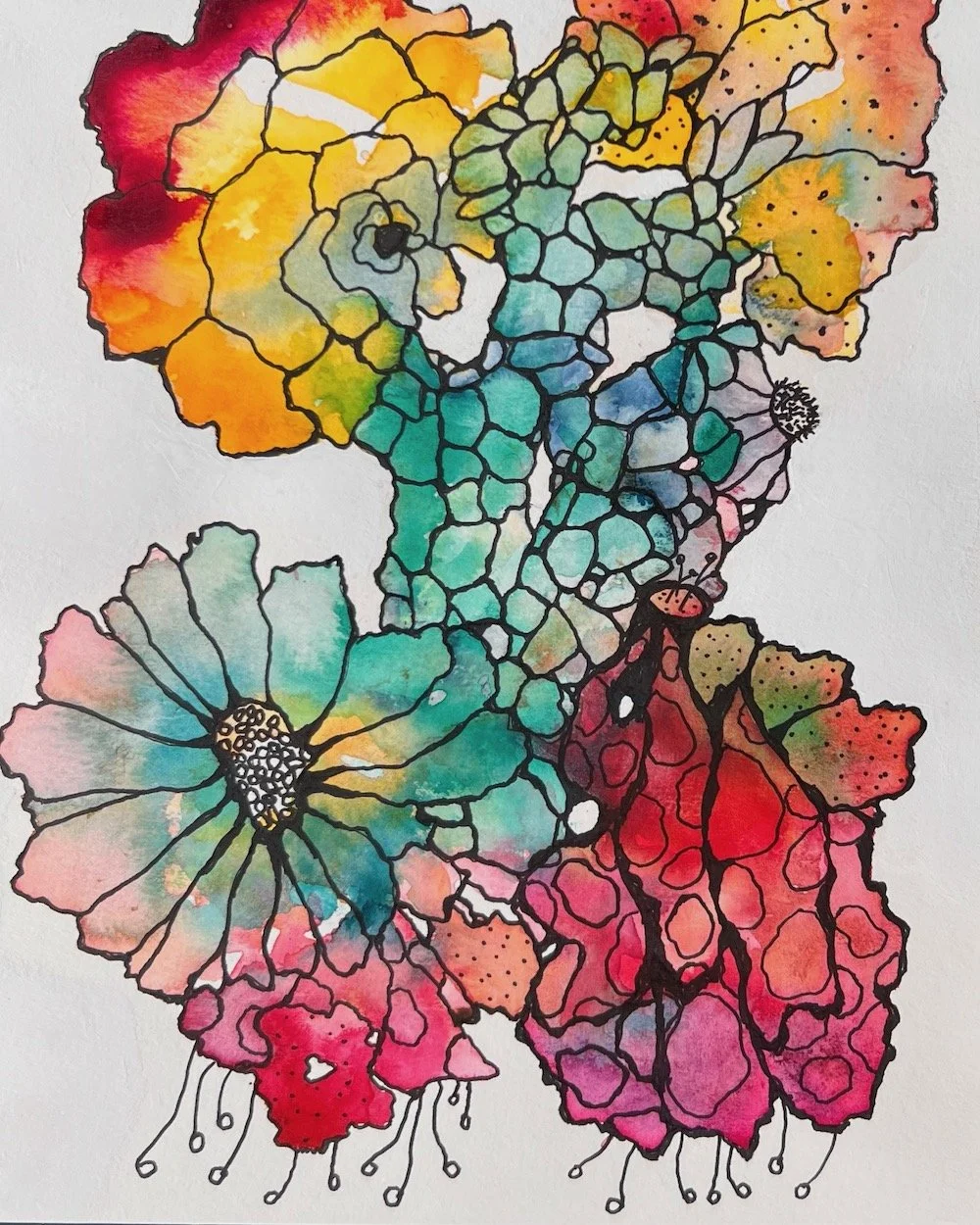 Floral Mosaic (9x12)