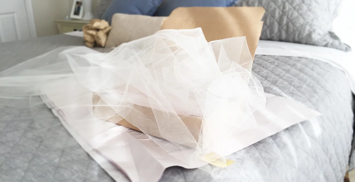 wedding veil storage bolsa