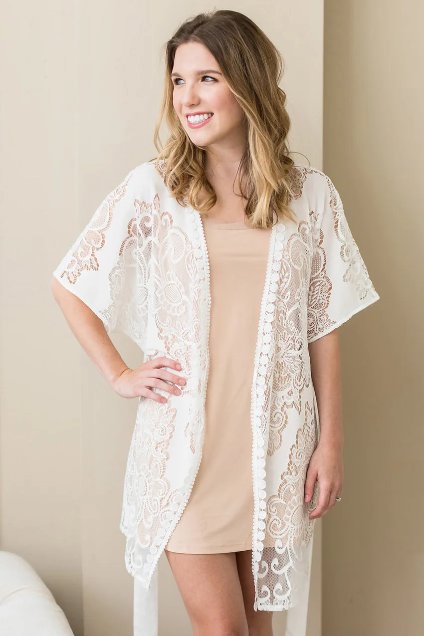 Flirty Lace Bridal and Honeymoon Robe | Petal & Veil