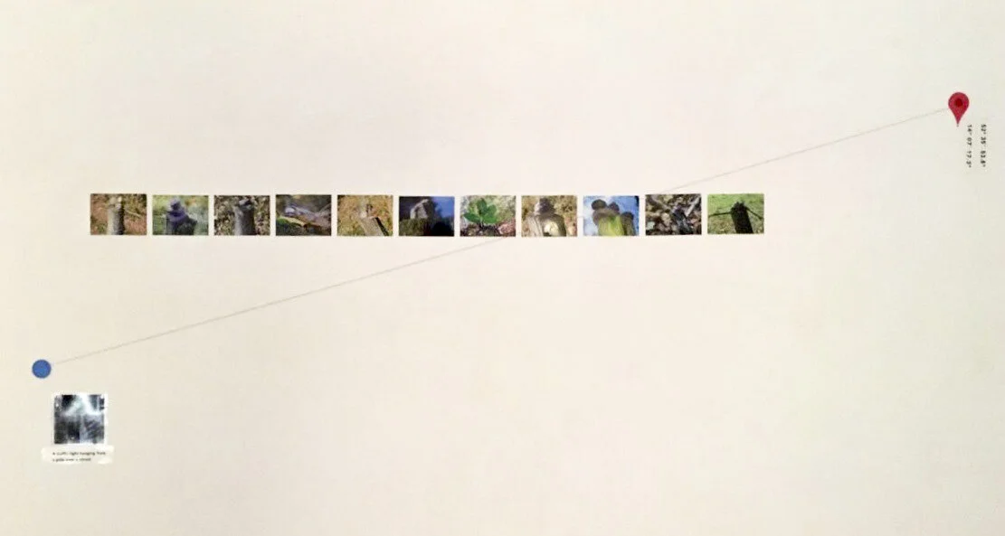 Installation “El Sendero“, 2019.   200 x 90 cm, Digital photography - Mix technique