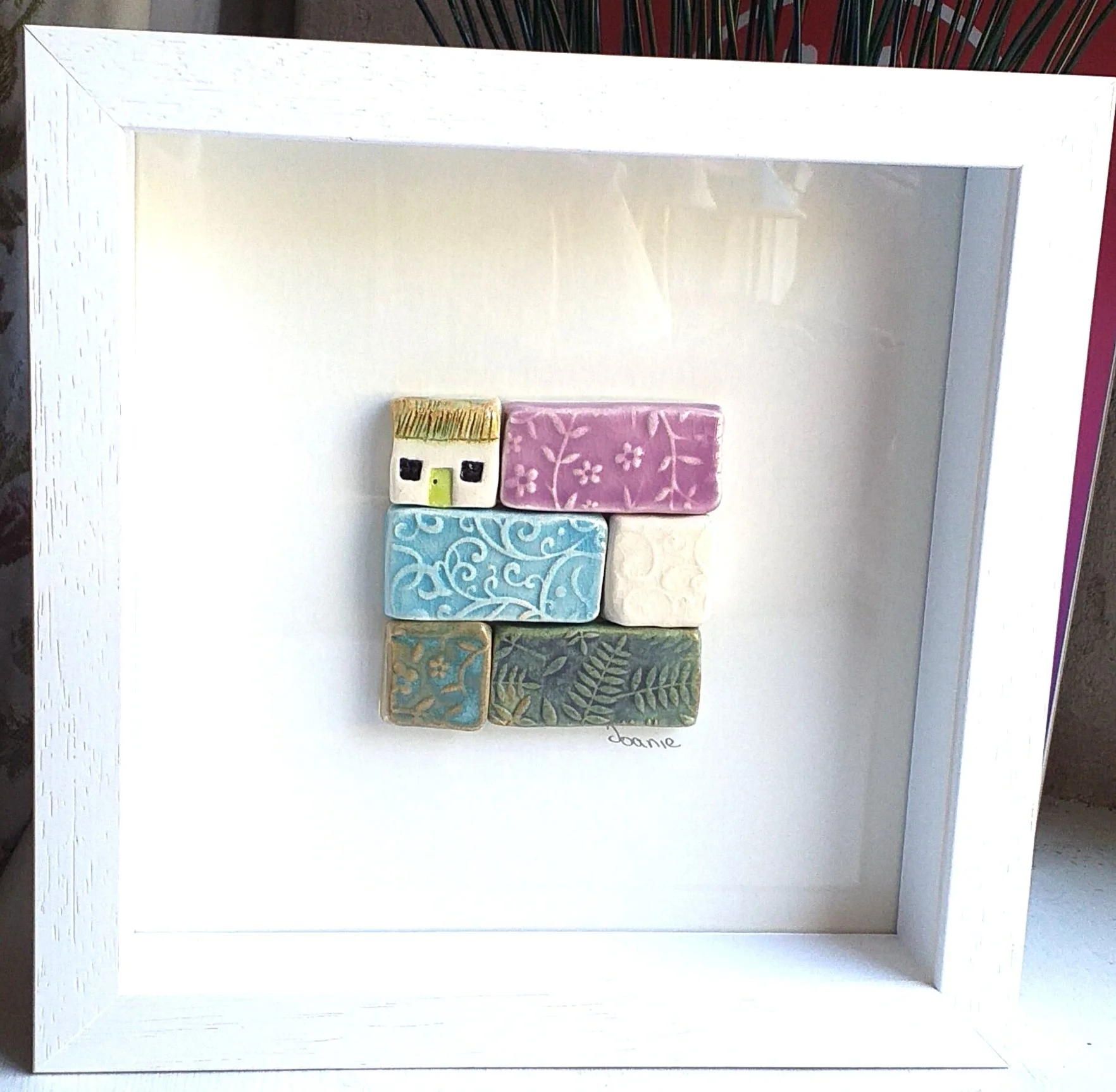 Landscape ceramic tile frame - Green Door