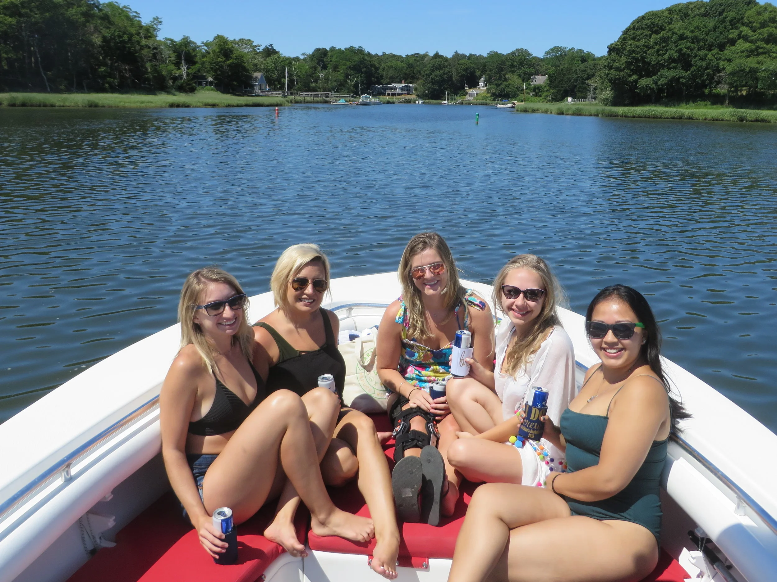 Julia and friends enjoy a perfect bachelorette get together. 