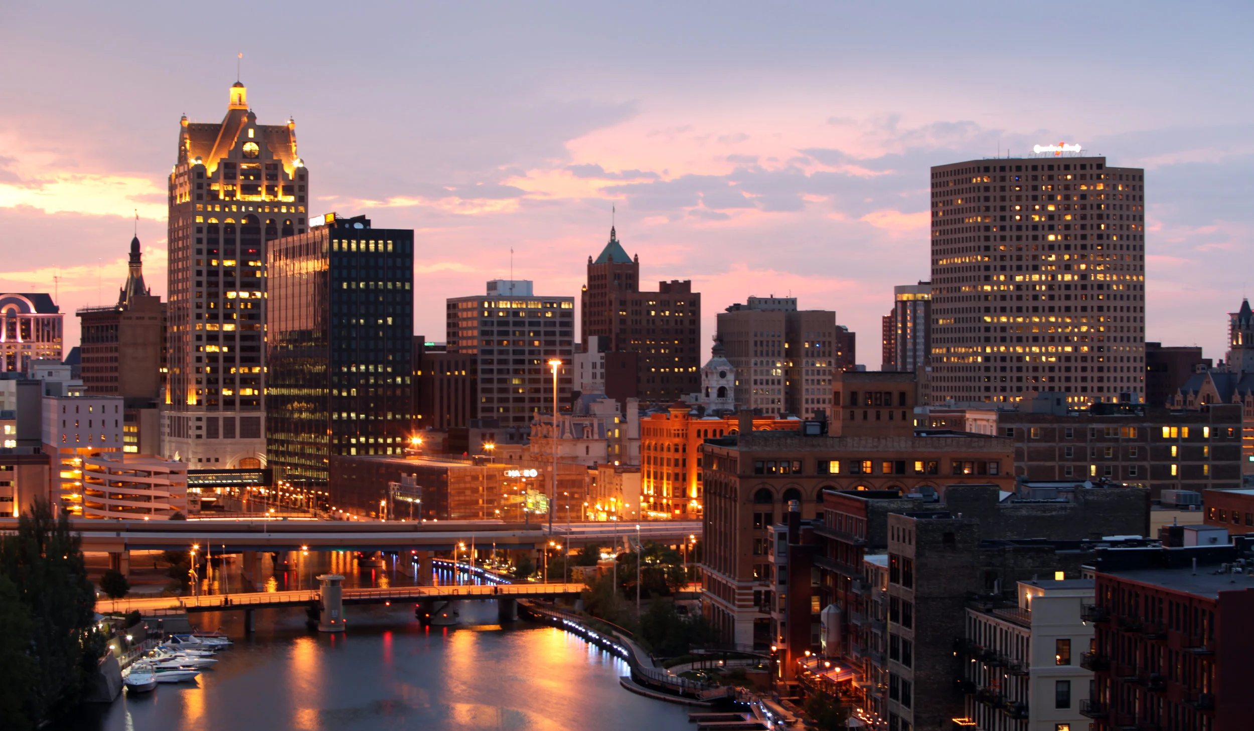 Downtown at Sunset
