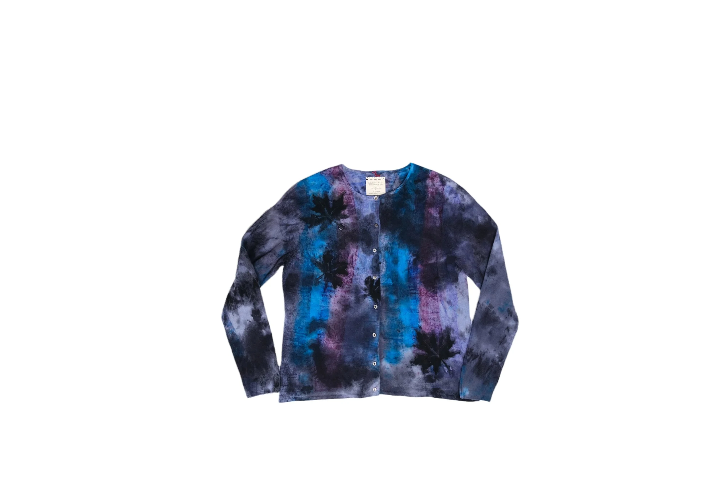 Flocked Noir With Maple Leaves in Light Gray W/ Dusty Tones