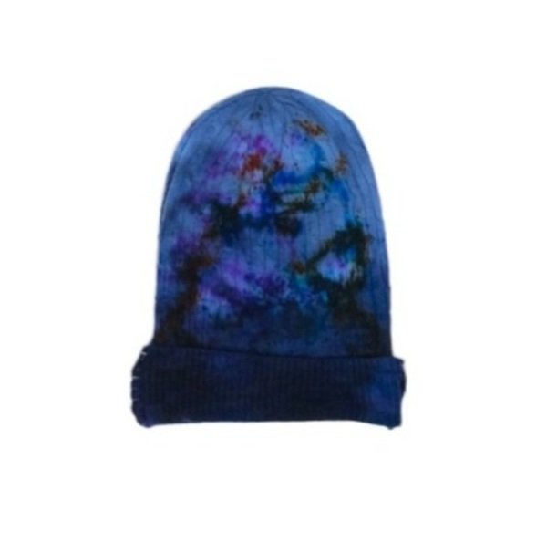 Roller Brim Cable Pointillism In Indigo W/ Multi