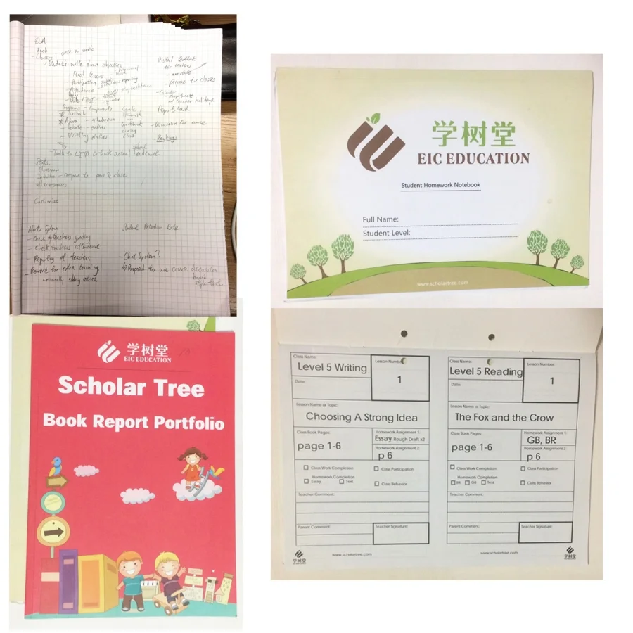 As I interview the campuses at Scholar Tree, I took detailed notes and gathered samples of teaching materials to understand their daily operation. Materials such as student’s handbook and reports are great resources for building a digital grade book…