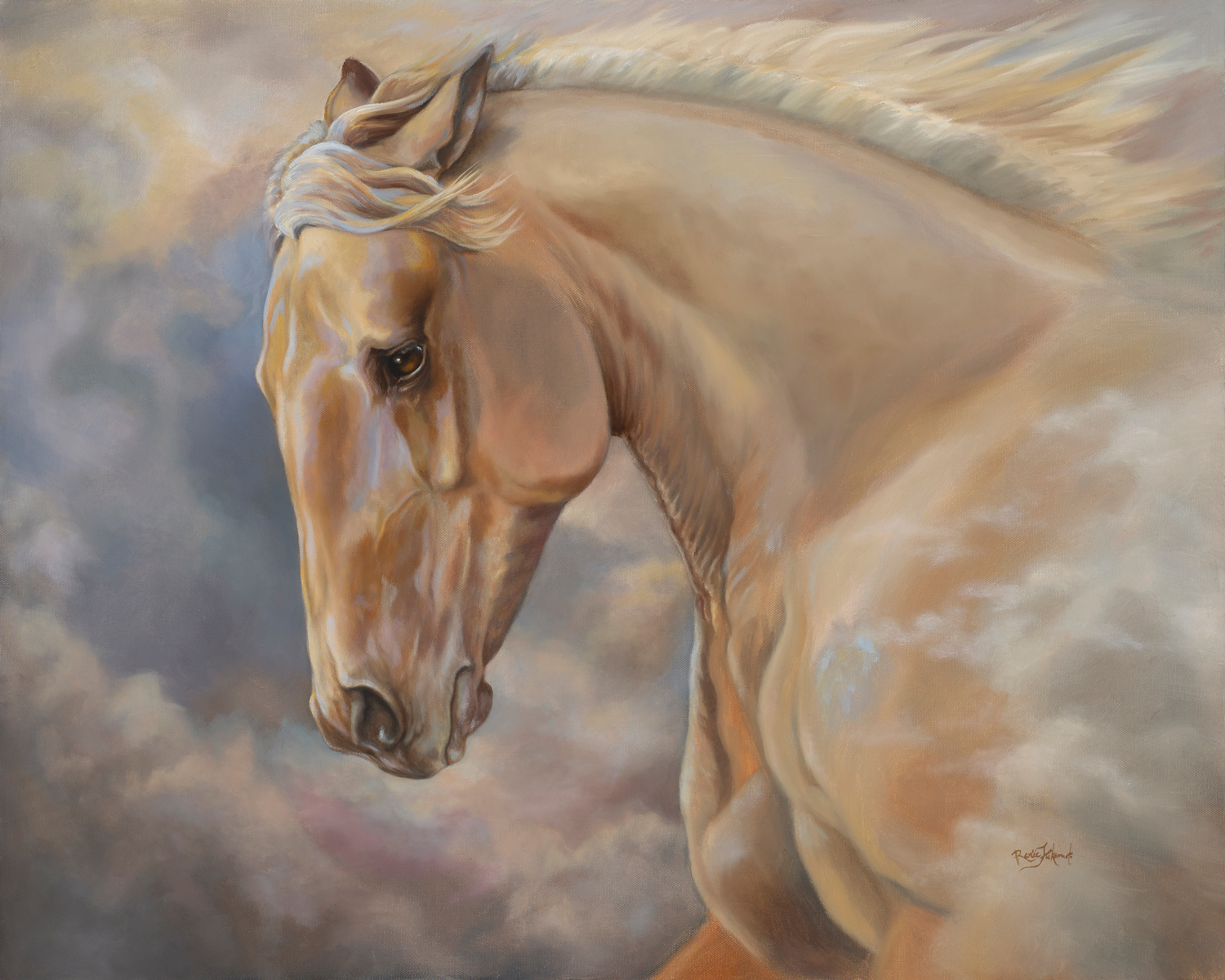 Hope-Rising,-Pale-Golden-Horse-in-the-clouds,-oil-on-canvas,-copyright-Renee-Forth-Fukumoto,-8x10.jpg
