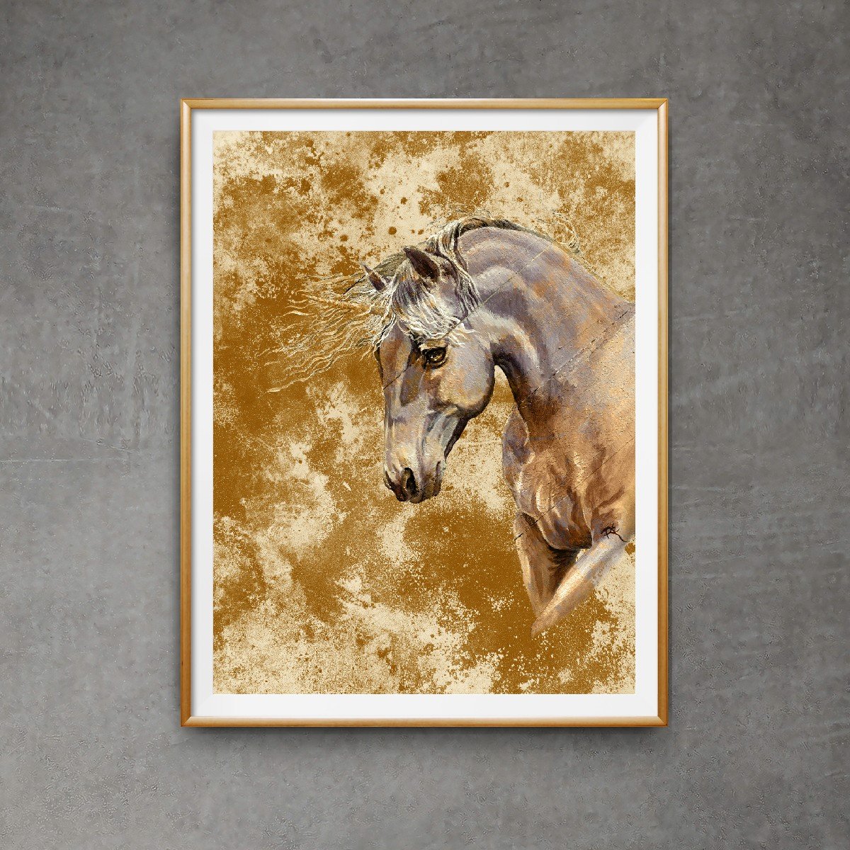 Unicorns Art Memories of Gold Giclée Art Print by Renee Fukumoto (Copy)