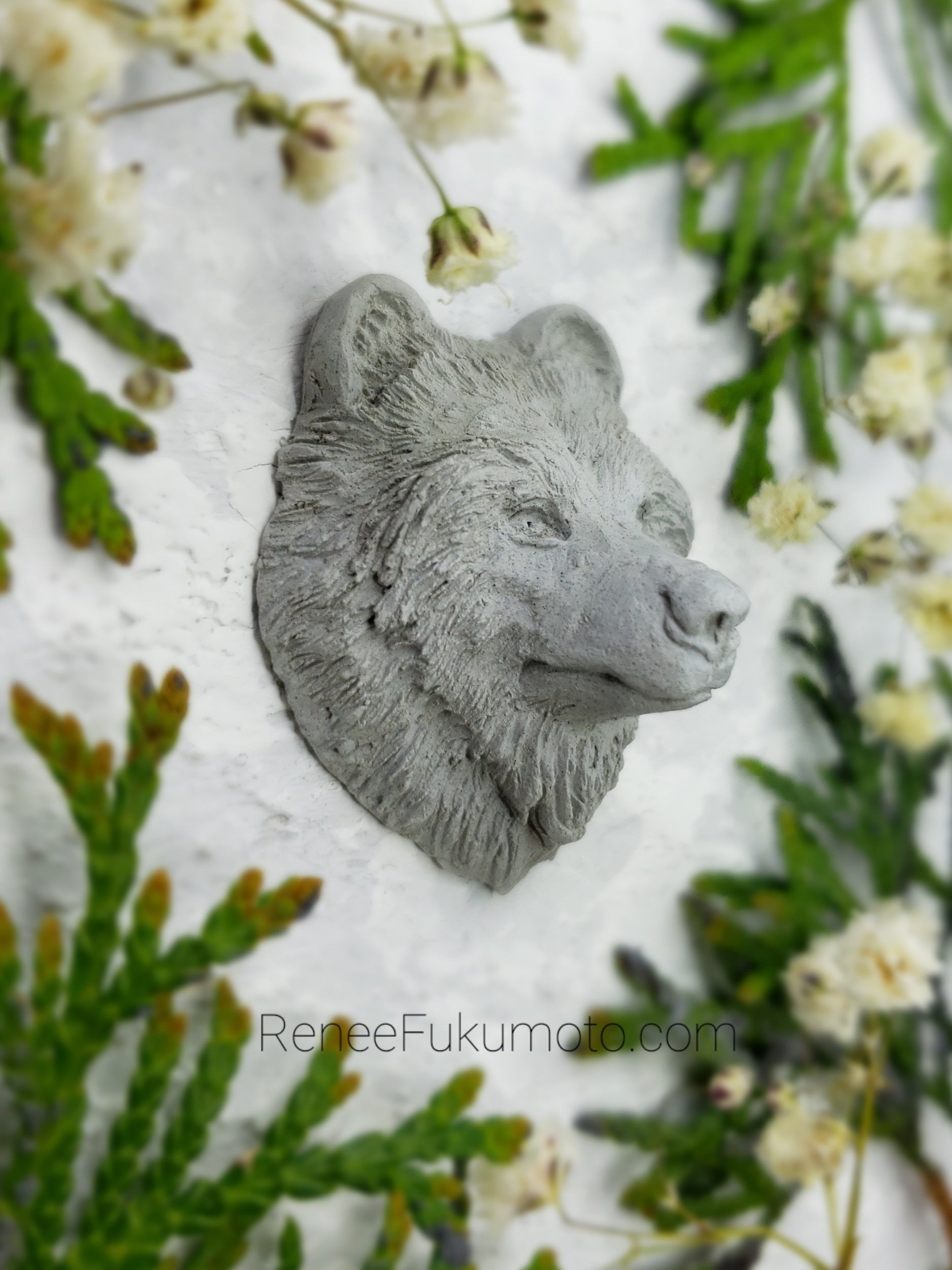 Grizzly Bear Sculpture,  Side View 