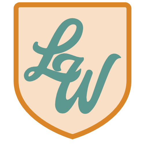 Monogram logo with letters LW
