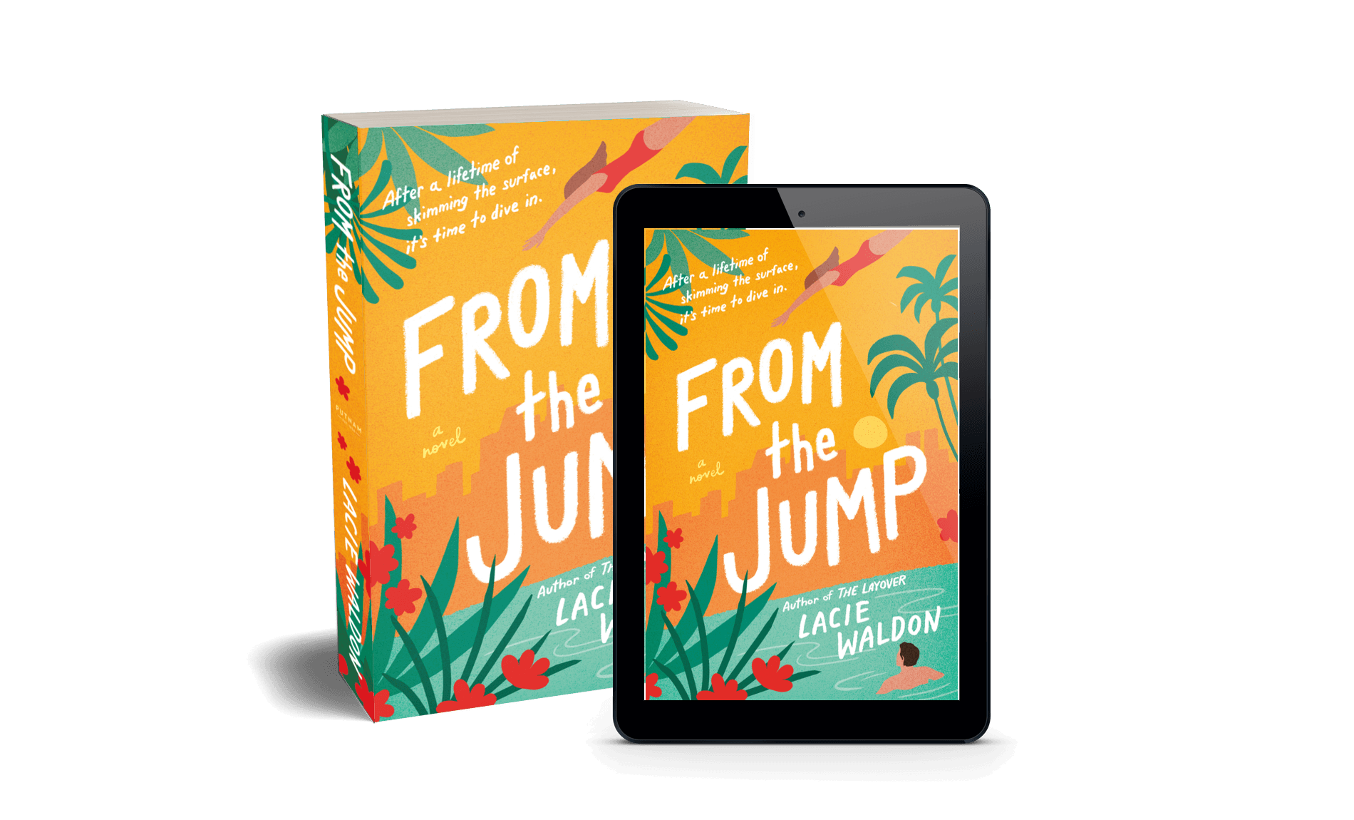 Two device mockup of novel From the Jump by Lacie Waldon