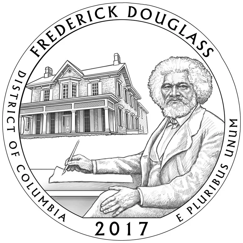 Here is an example of a coin design for the U.S. Mint's 2017 Frederick Douglass quarter. ( Click here to view more coin designs ).
