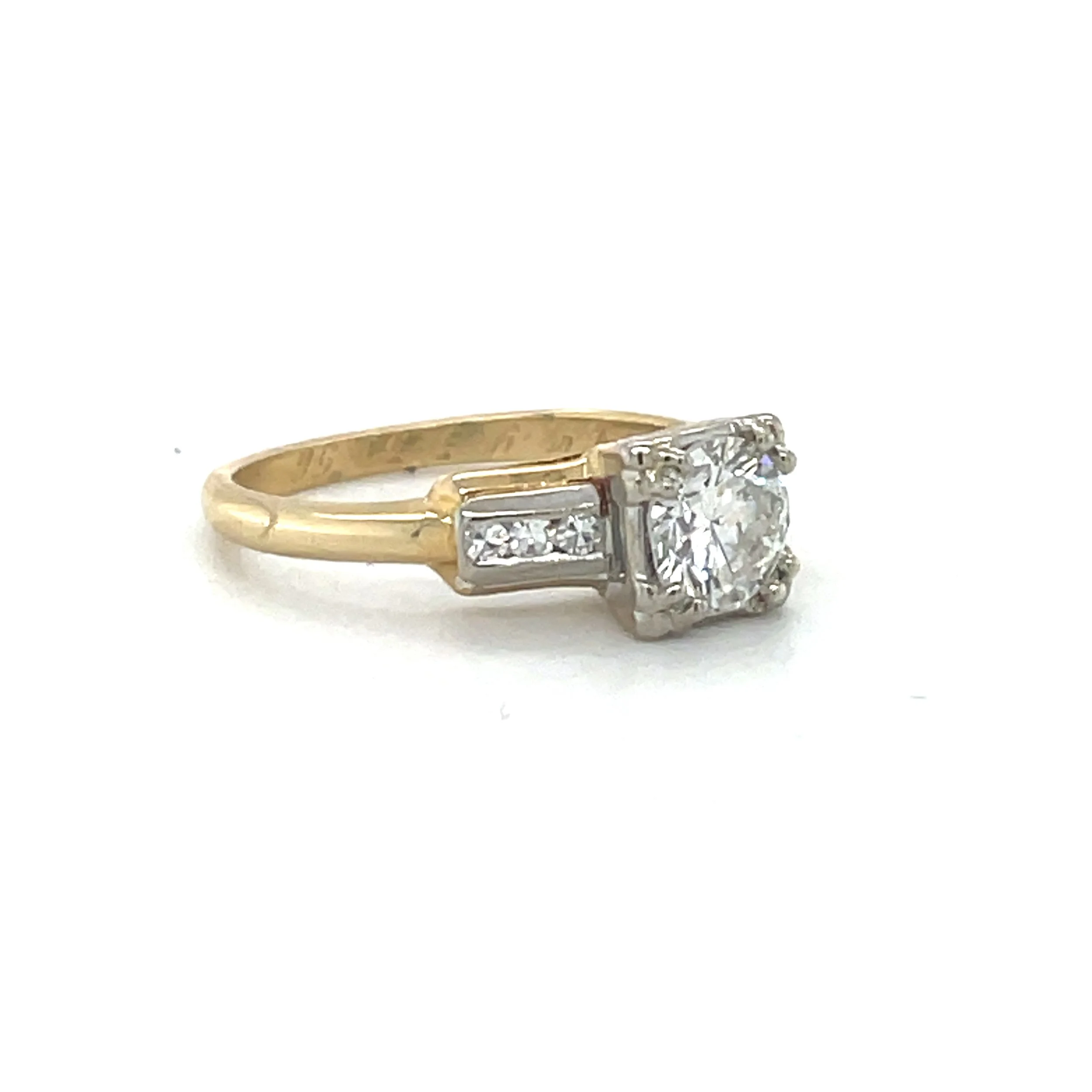 多色宝石装飾ゴールドリング vintage ring 1950