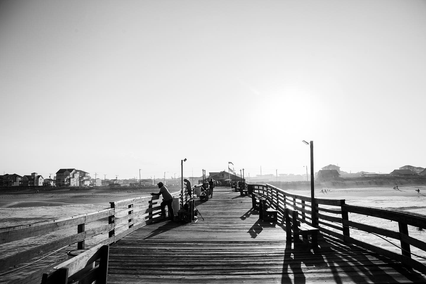 Avalon Pier. Kill Devil Hills, North Carolina. September 2019.  #obx #nofunhere #blackandwhitephotography