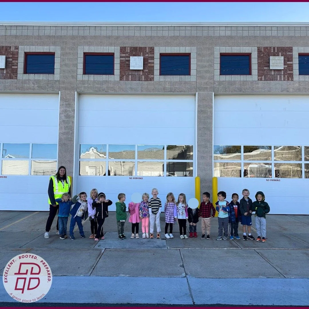 When preschool students are learning about buildings, what better way to discover more than by hiking through our community to find…buildings! Learners discovered the various building styles, looked at sizes of bricks, found unique features of