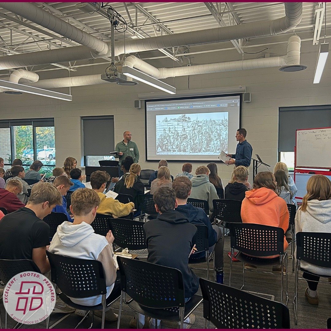 Last week, BCCS parent, veteran, and author Ron Jansen visited our eighth-graderd to share about his time serving in the United States Marine Corps. Mr. Jansen not only offered powerful stories from his service but also reminded our students of the i