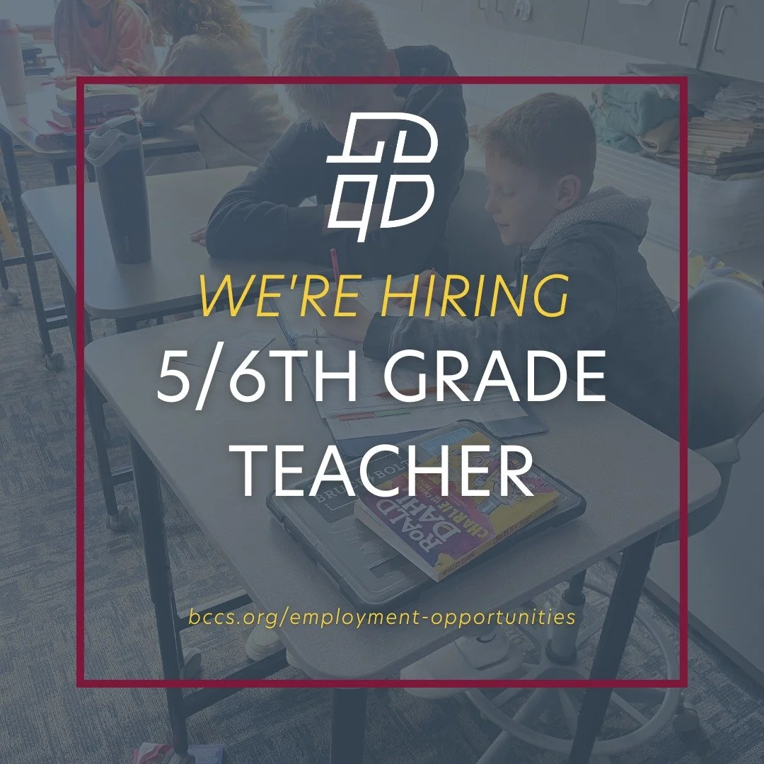 Come join a great team committed to helping students thrive as they discover their role in God&rsquo;s story! #bccs