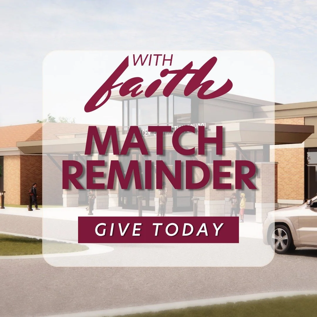 As you prayerfully consider your year-end stewardship, don&rsquo;t forget the With Faith Capital Campaign&rsquo;s $300,000 match challenge, available through December 31. Give today and double your impact! #bccs #bccswithfaith