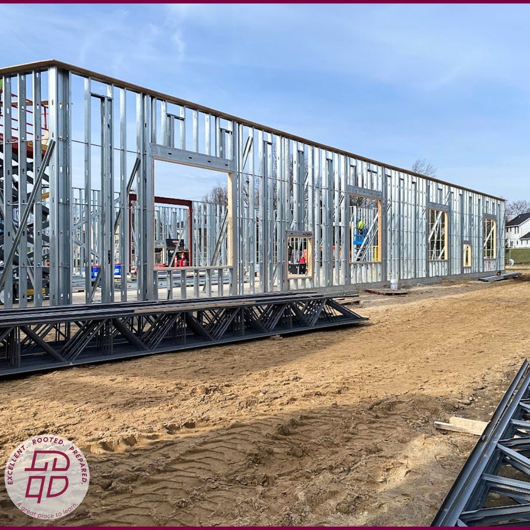 Today, we are thankful for progress at the West Campus! It is so exciting to see the walls, roof, kid-sized windows, and learning spaces taking shape! #bccs #bccswithfaith