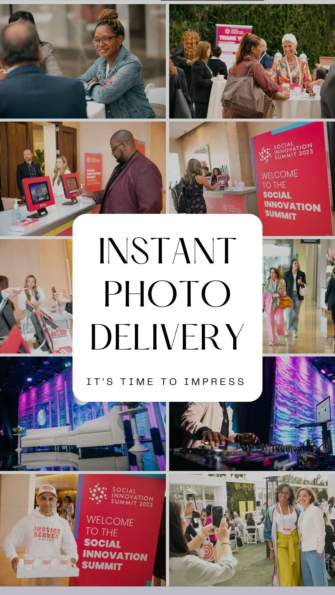 Instant event photo delivery by Rachael B Photography at a Los Angeles conference and social innovation summit.