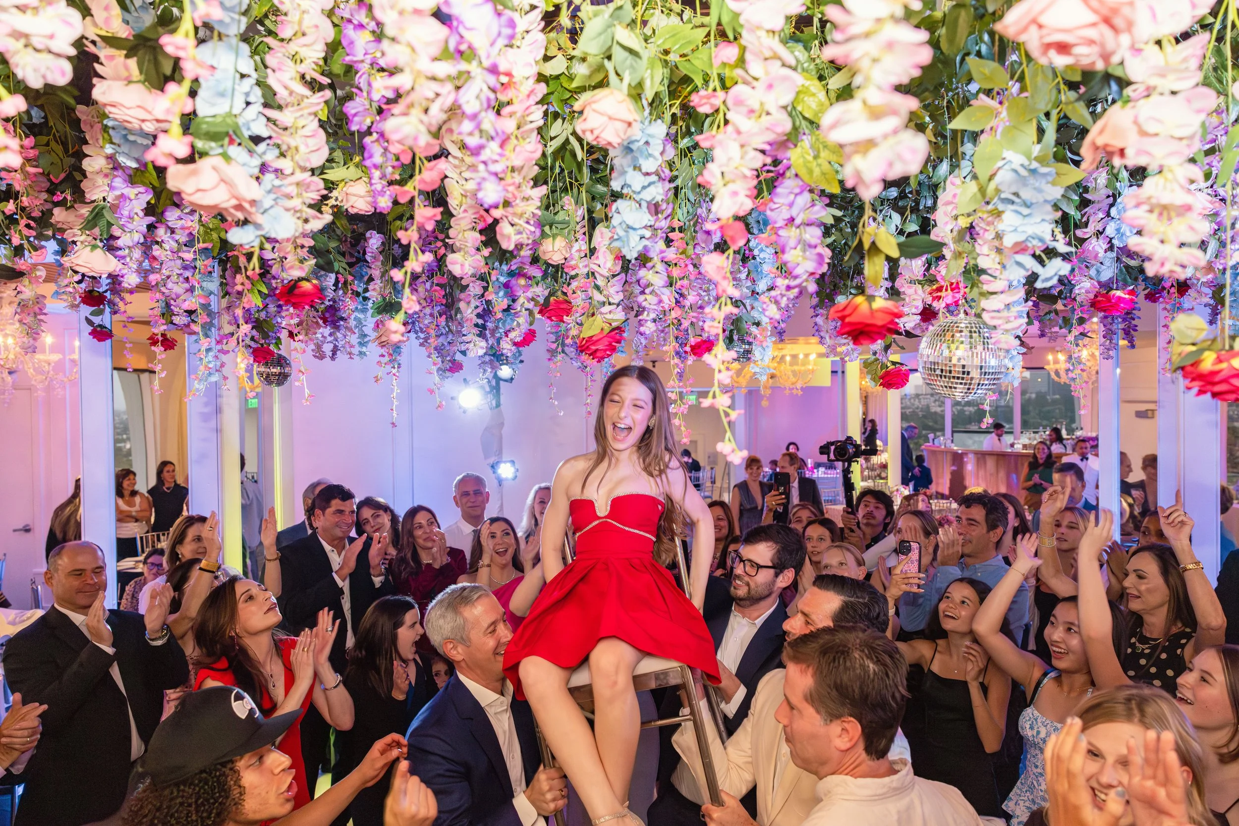 Bat mitzvah portrait at Luxe Sunset Boulevard Hotel in Los Angeles by Rachael B Photography.
